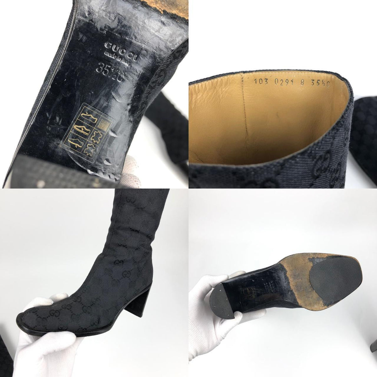 GUCCI MONOGRAM BOOTS