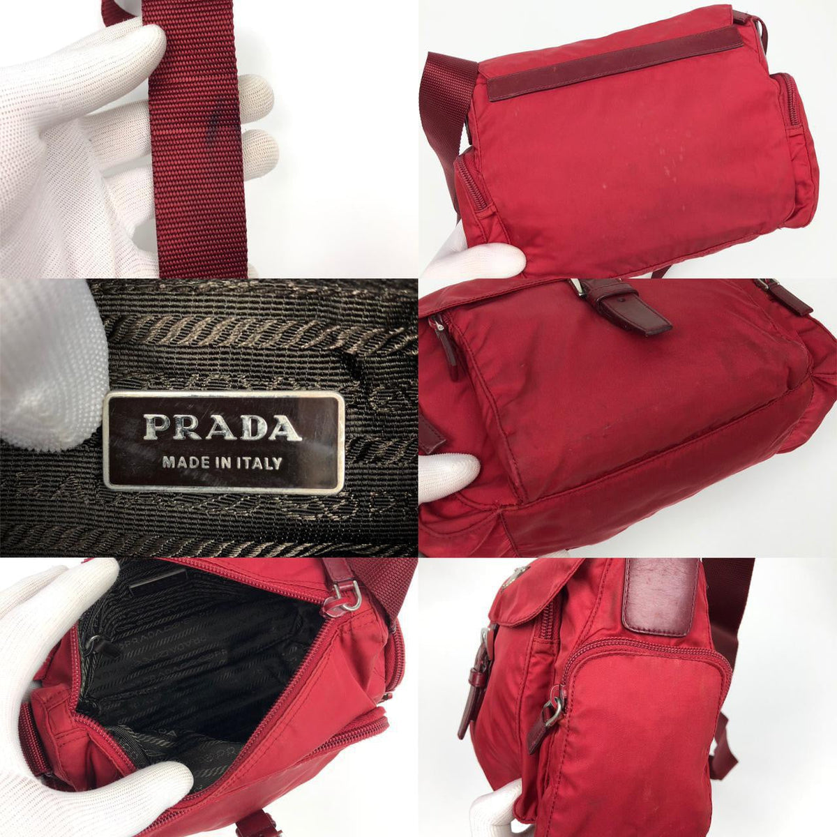 PRADA NYLON BUCKLE CROSSBODY BAG