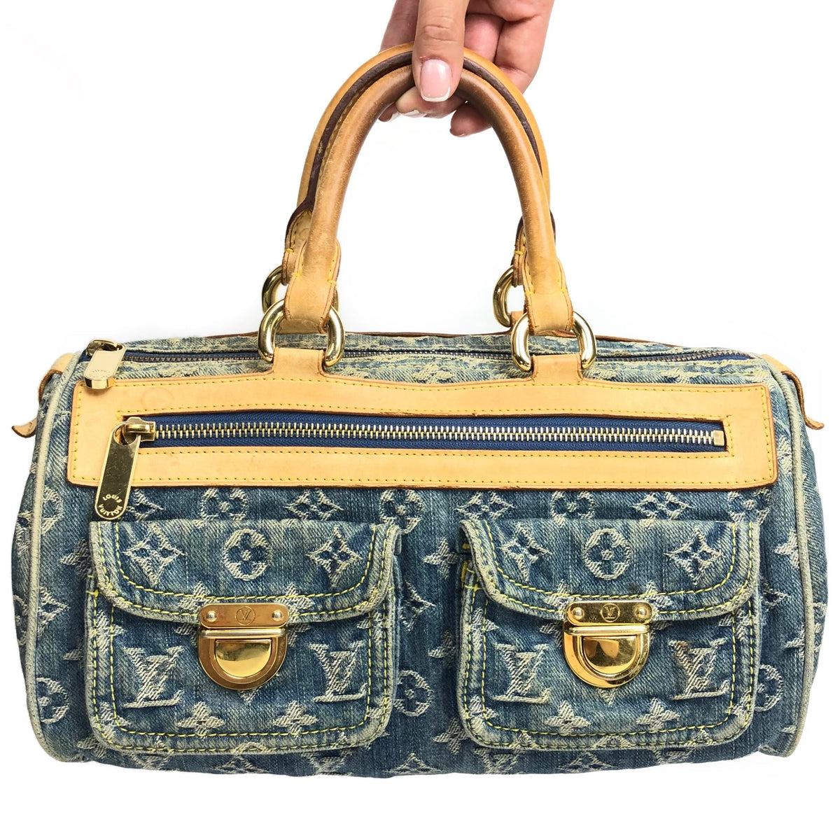 LOUIS VUITTON NEO SPEEDY DENIM BAG