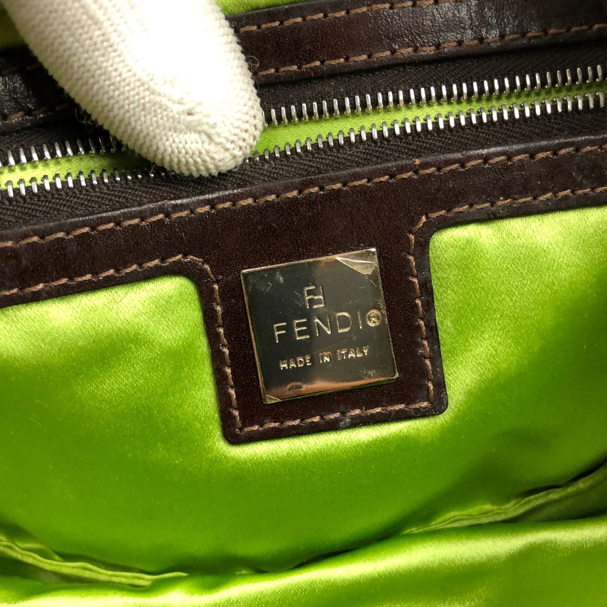FENDI MONOGRAM BAGUETTE SHOULDER BAG WITH FLOWER DETAILING