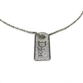 CHRISTIAN DIOR JEWELLED TAG NECKLACE