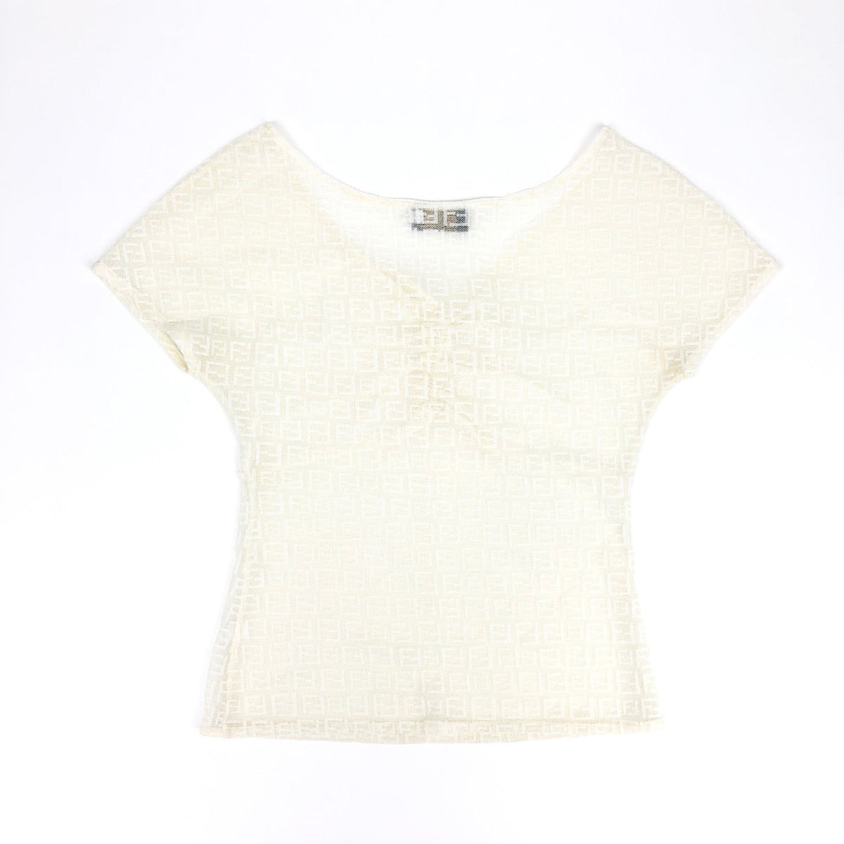 FENDI ZUCCA SHEER TOP