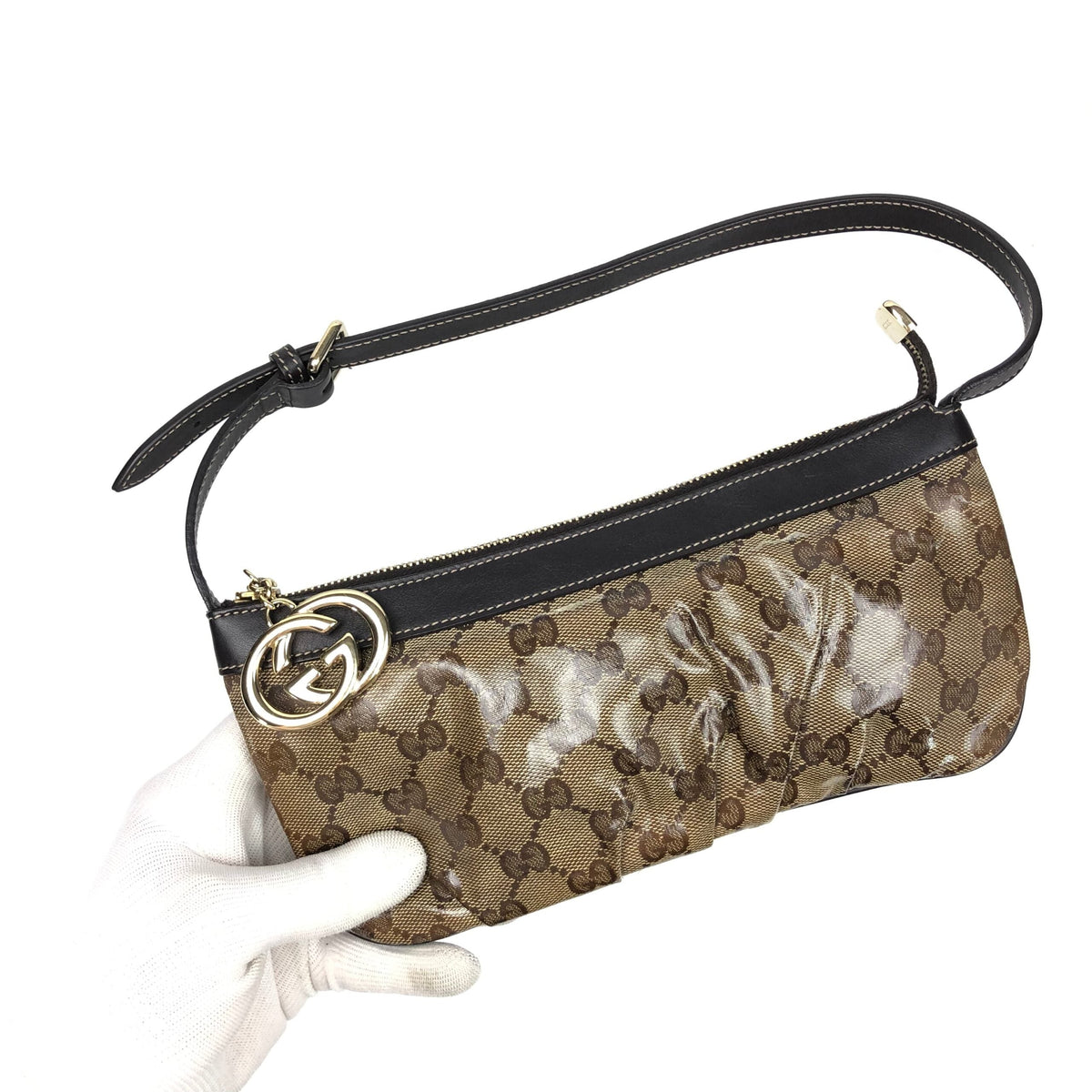GUCCI MONOGRAM SHOULDER BAG
