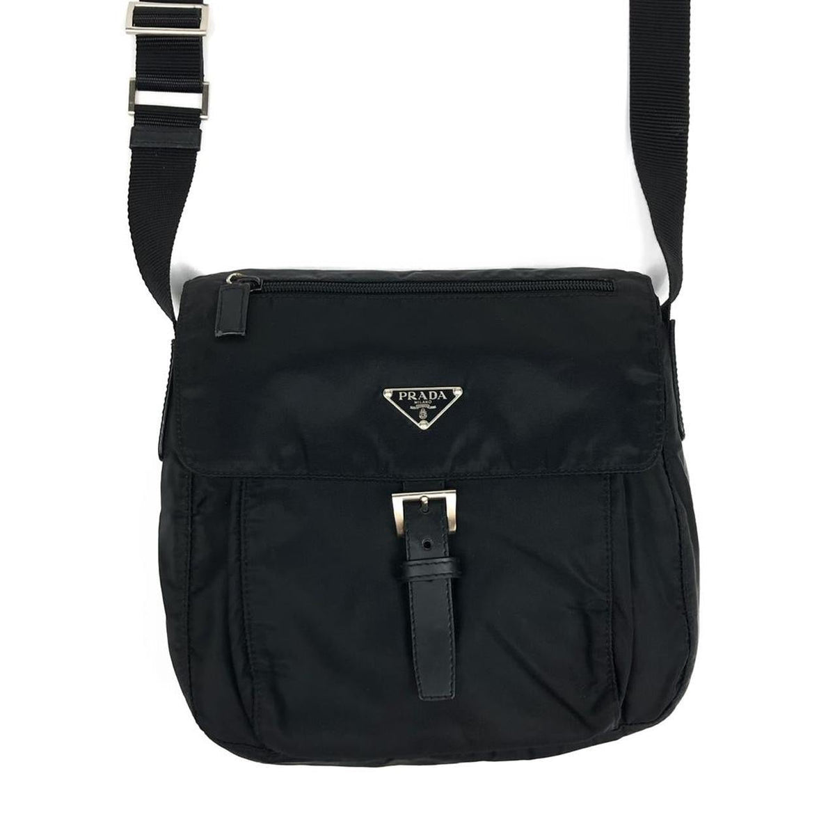 PRADA NYLON BUCKLE CROSSBODY BAG