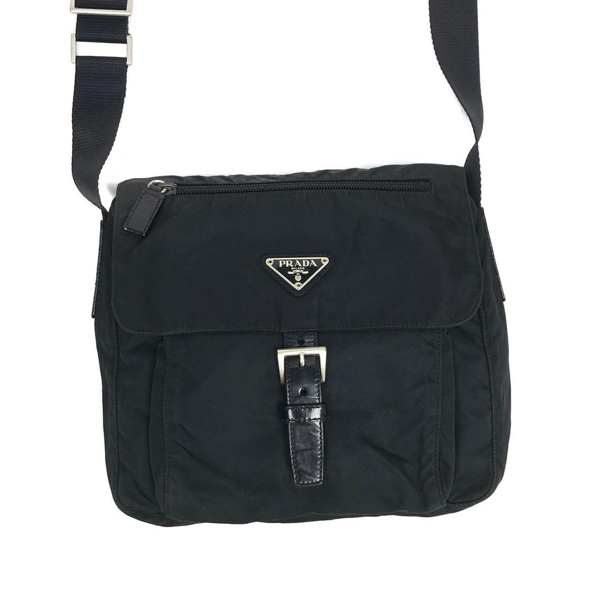 PRADA NYLON BUCKLE CROSSBODY BAG