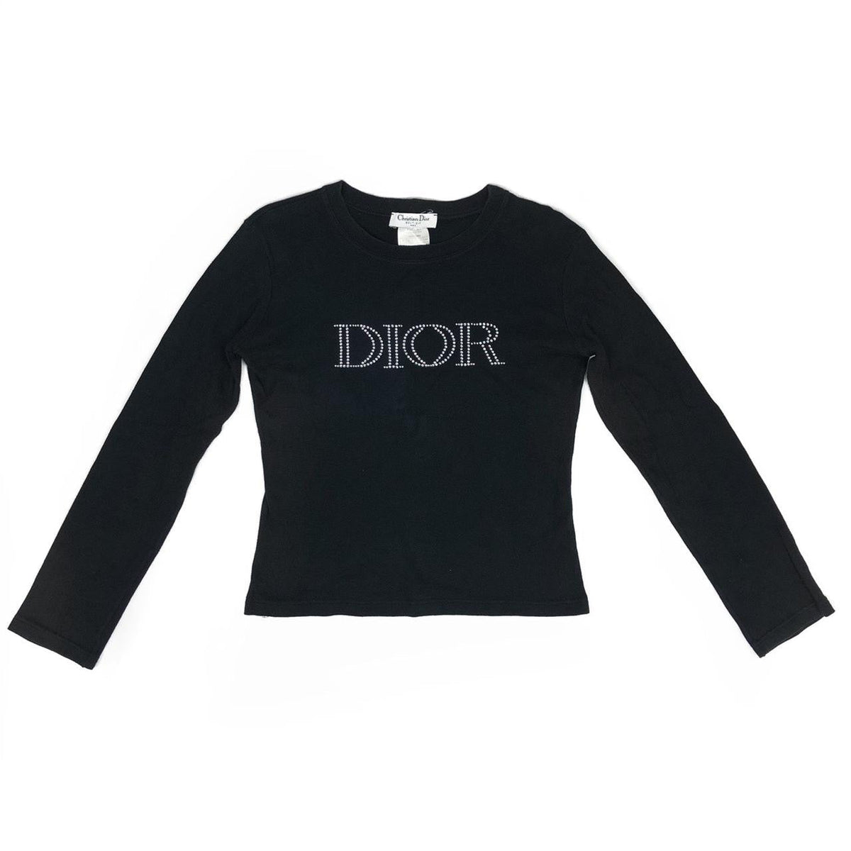 CHRISTIAN DIOR DIAMANTÉ SPELL-OUT LONG SLEEVE