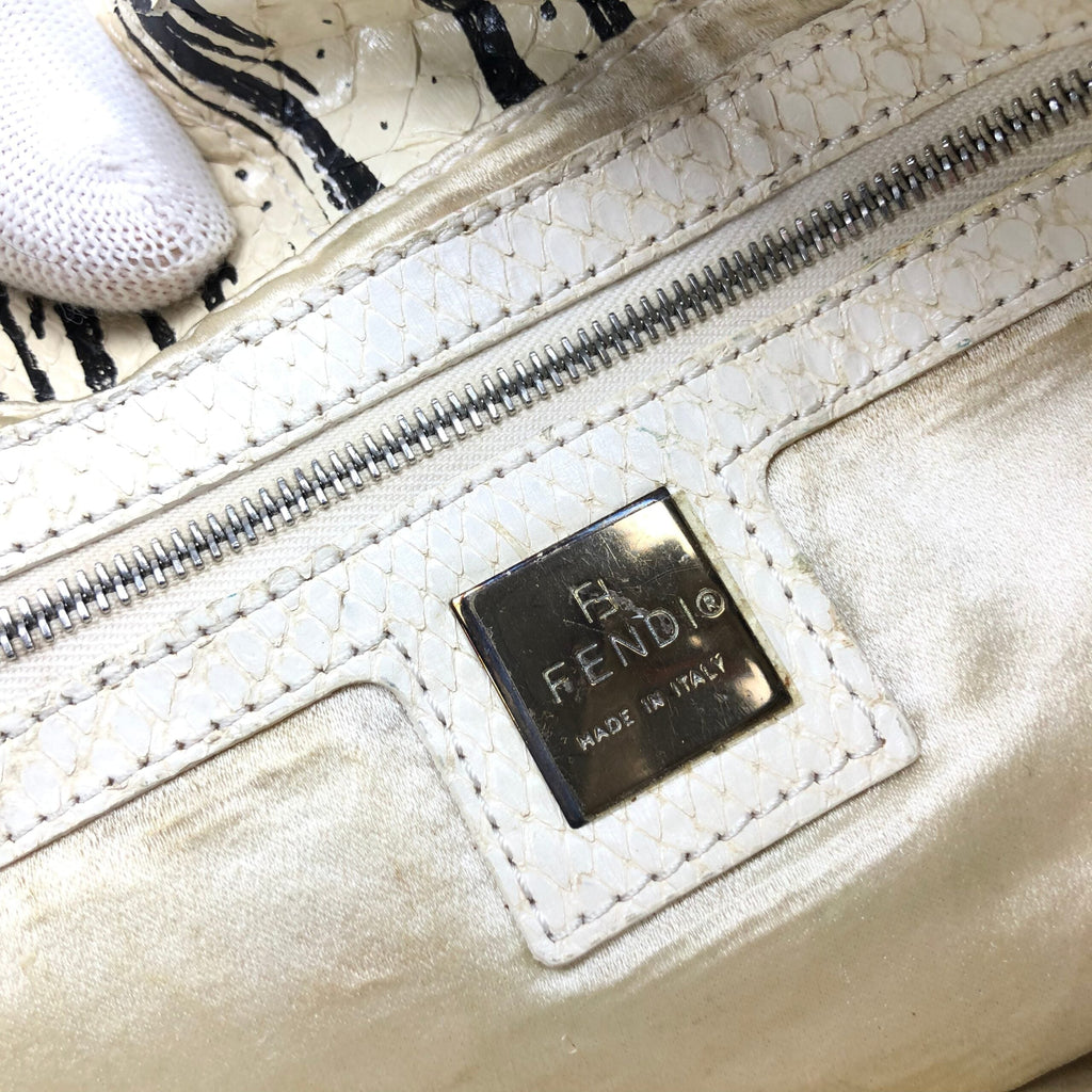 FENDI PYTHON SNAKESKIN BAGUETTE SHOULDER BAG