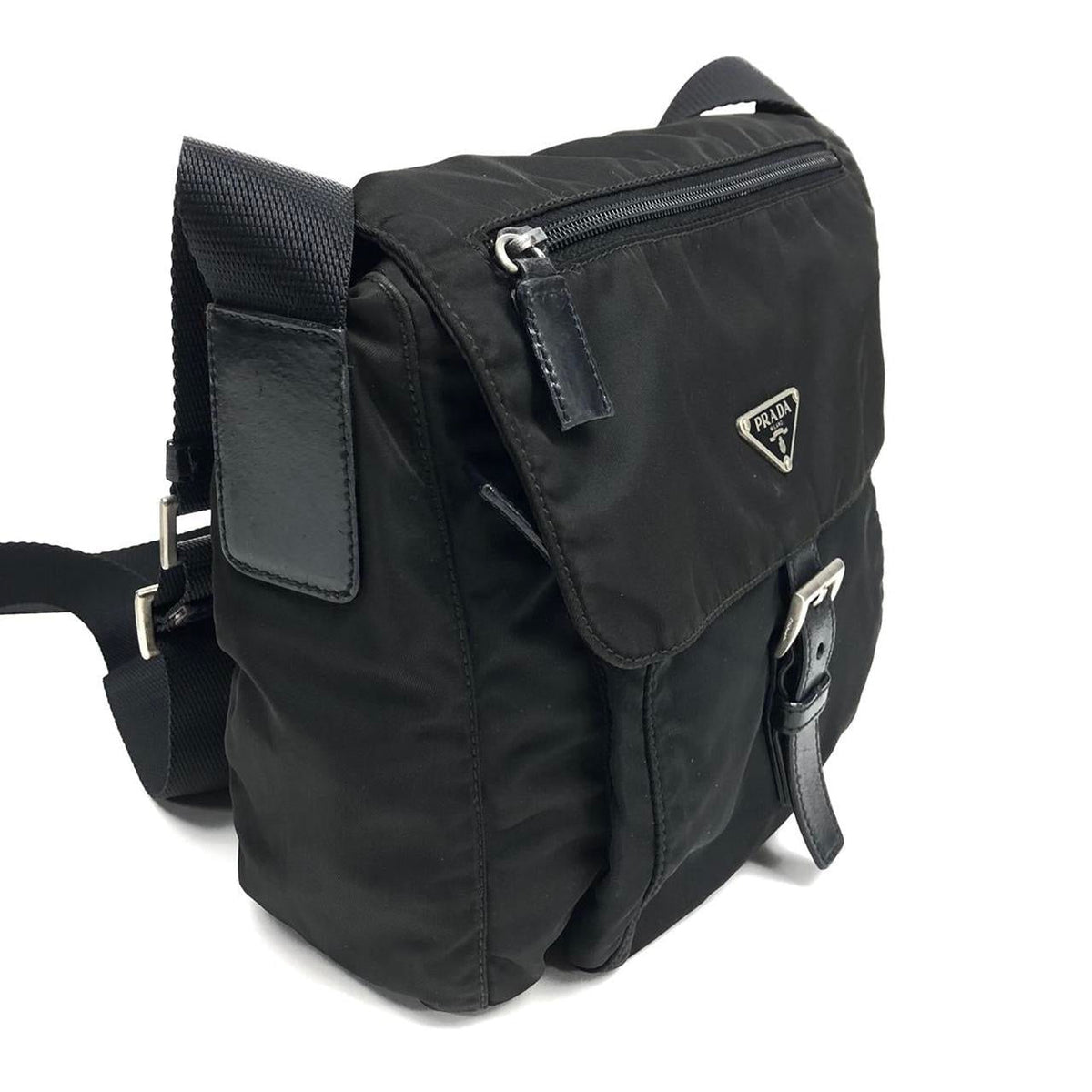PRADA NYLON BUCKLE CROSSBODY BAG