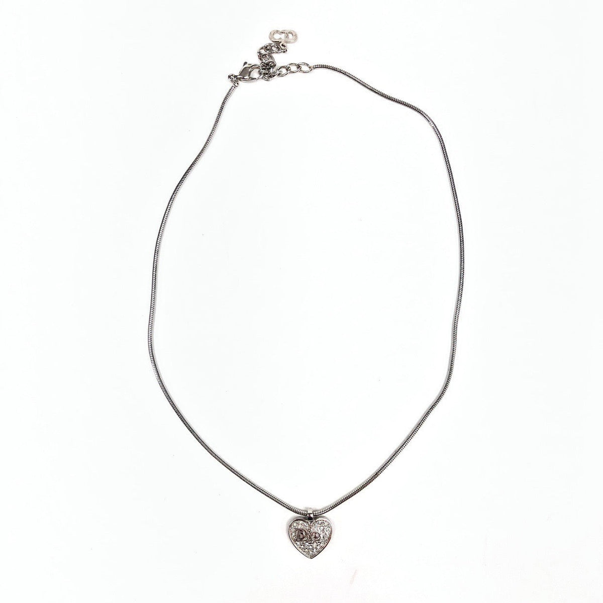 CHRISTIAN DIOR JEWELLED HEART NECKLACE