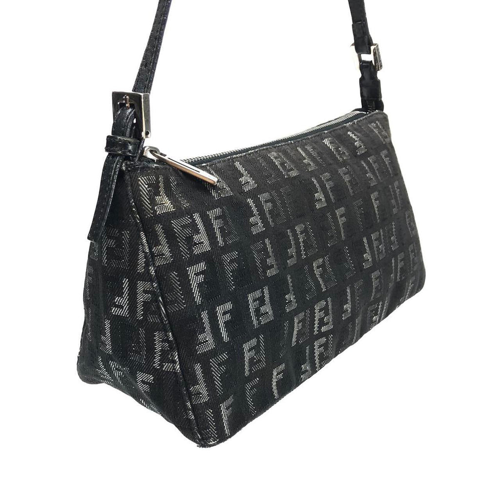 FENDI ZUCCA DENIM SHOULDER BAG