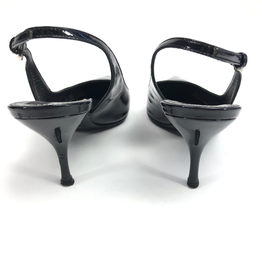 PRADA SLING-BACK LEATHER HEELS -  UK 3.5 / US 5.5 / EU 36.5
