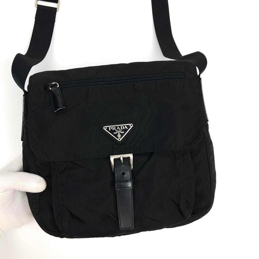 PRADA NYLON BUCKLE CROSSBODY BAG