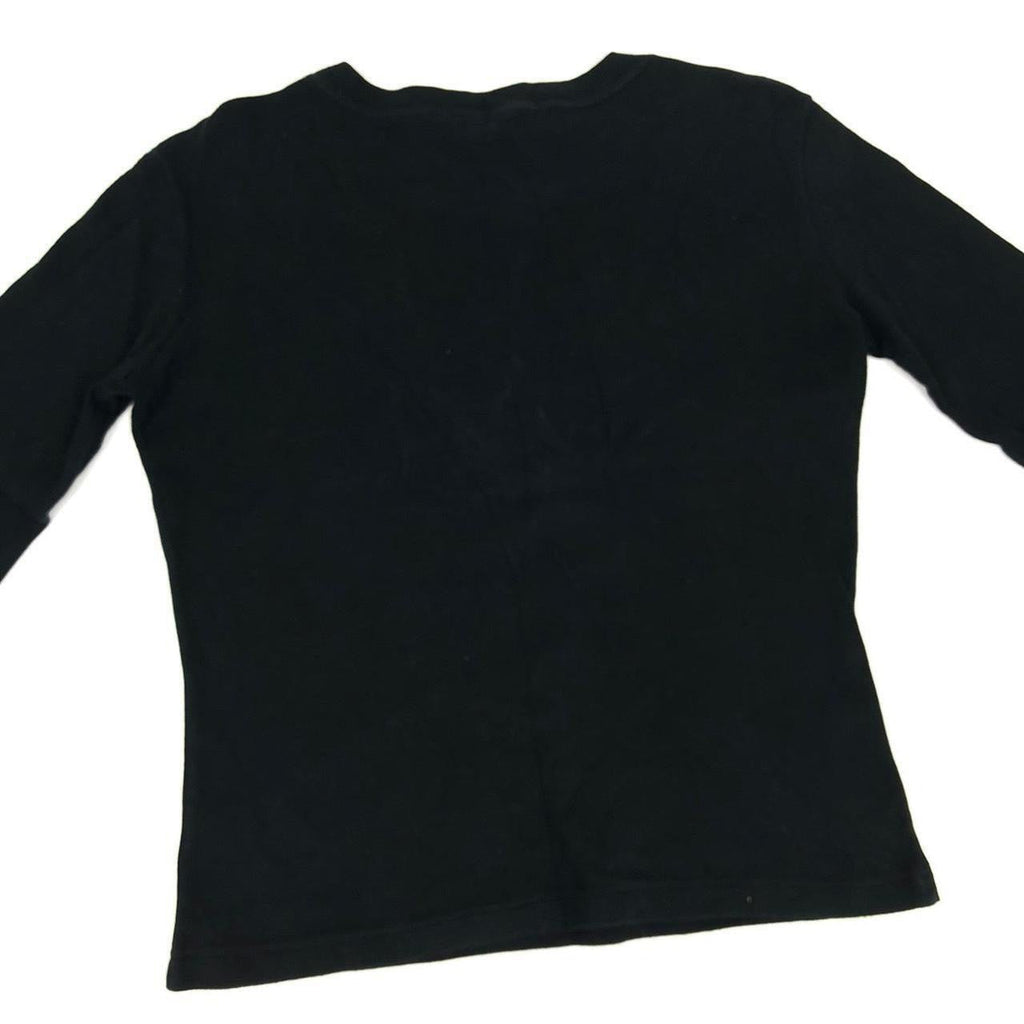 CHRISTIAN DIOR DIAMANTÉ SPELL-OUT LONG SLEEVE TOP