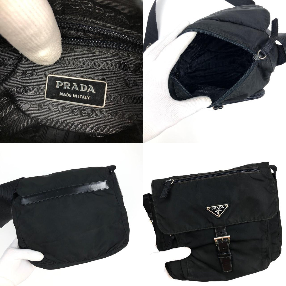 PRADA NYLON BUCKLE CROSSBODY BAG