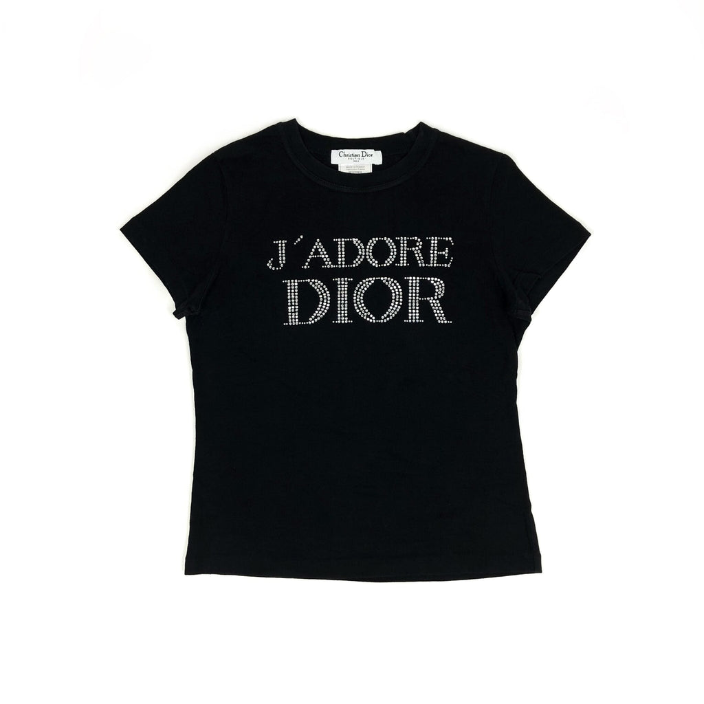CHRISTIAN DIOR DIAMANTÉ SPELL-OUT T-SHIRT