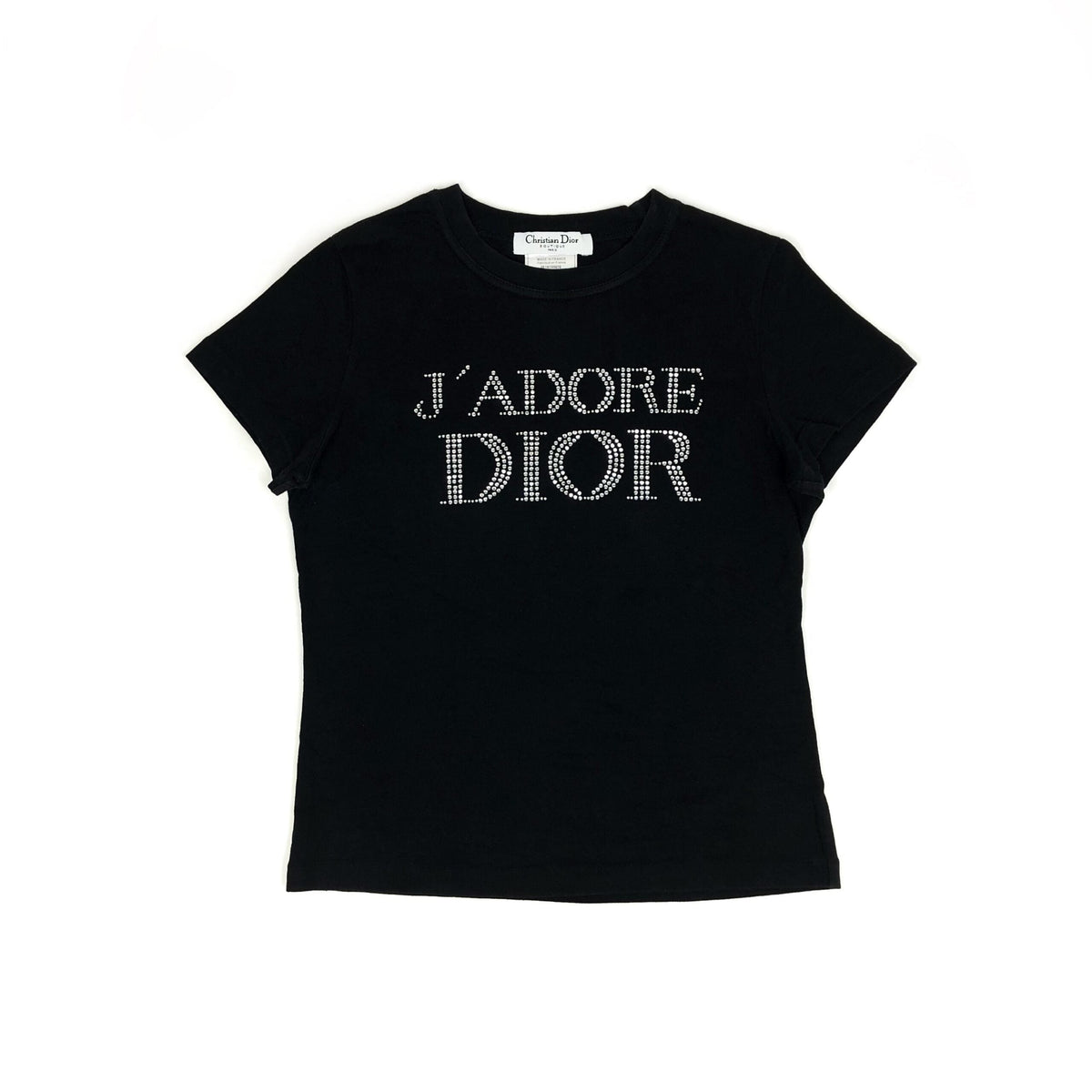 CHRISTIAN DIOR DIAMANTÉ SPELL-OUT T-SHIRT