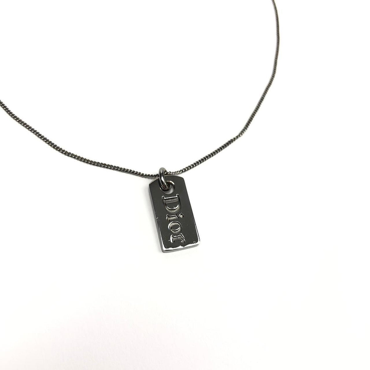 CHRISTIAN DIOR TAG NECKLACE