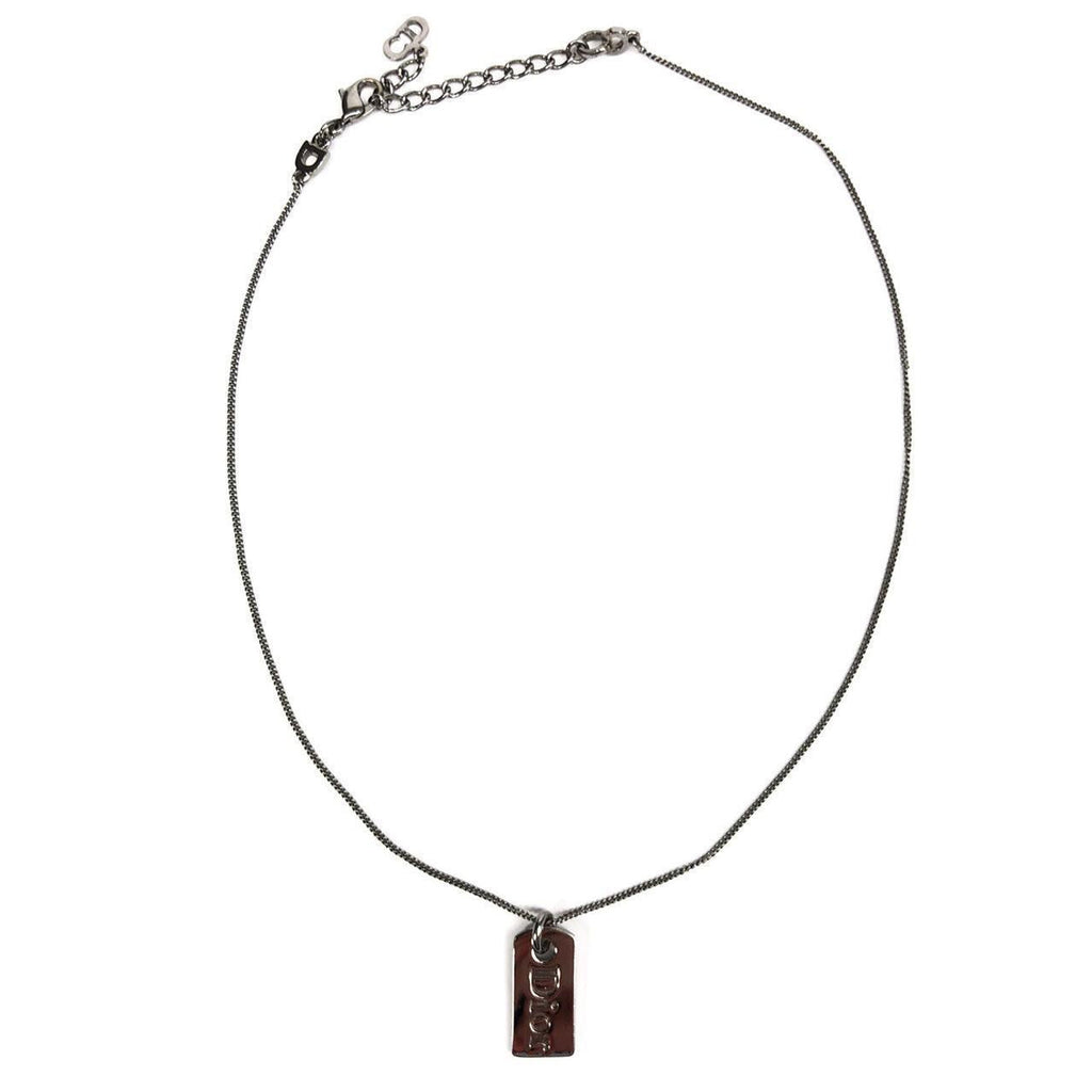 CHRISTIAN DIOR TAG NECKLACE