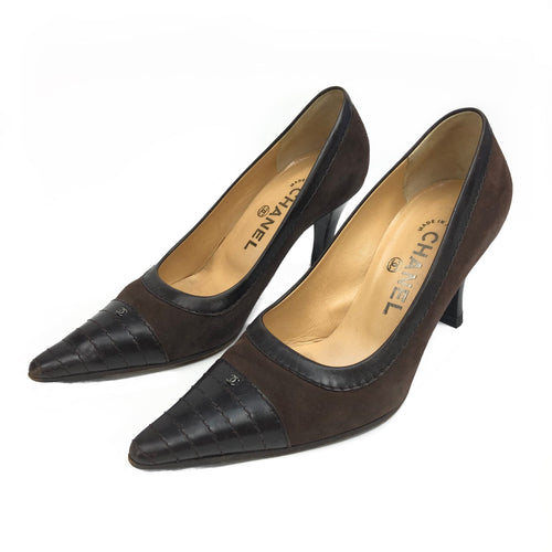 CHANEL LOGO HEELS - UK 3 /  US 5 /  EU 36