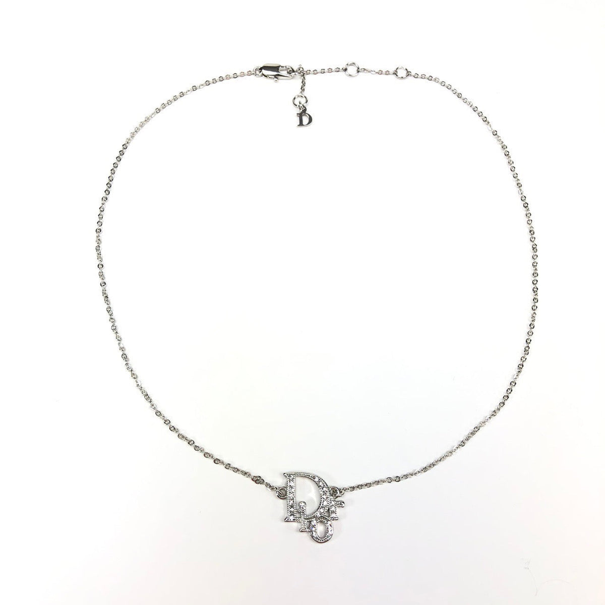 CHRISTIAN DIOR JEWELLED MONOGRAM NECKLACE