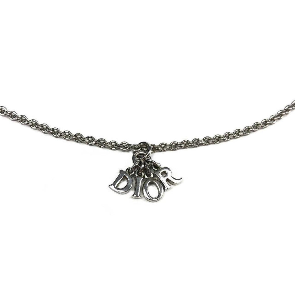CHRISTIAN DIOR SPELL-OUT NECKLACE