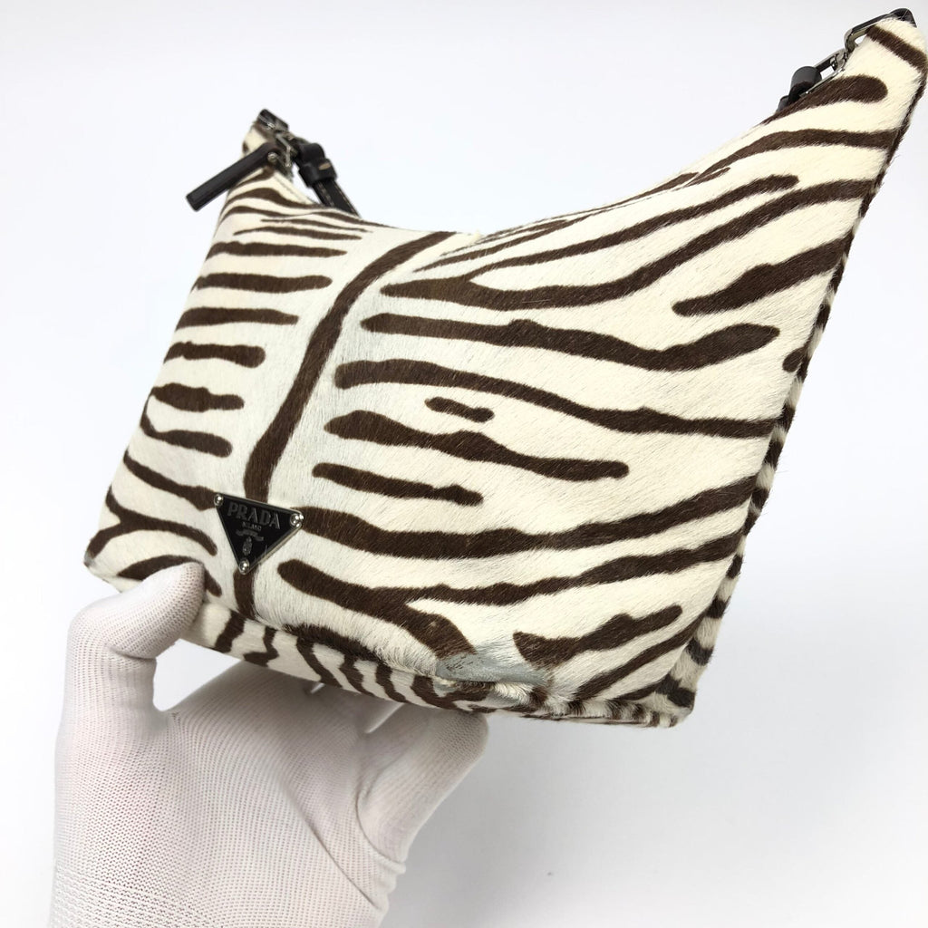 PRADA CALF HAIR SHOULDER BAG