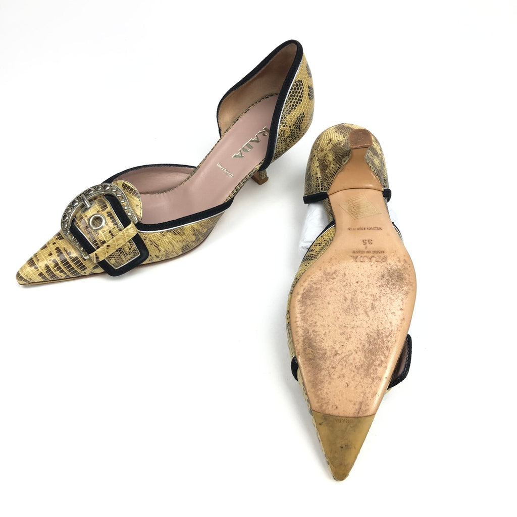 PRADA KITTEN HEELS - UK 2 /  US 3 / EU 35